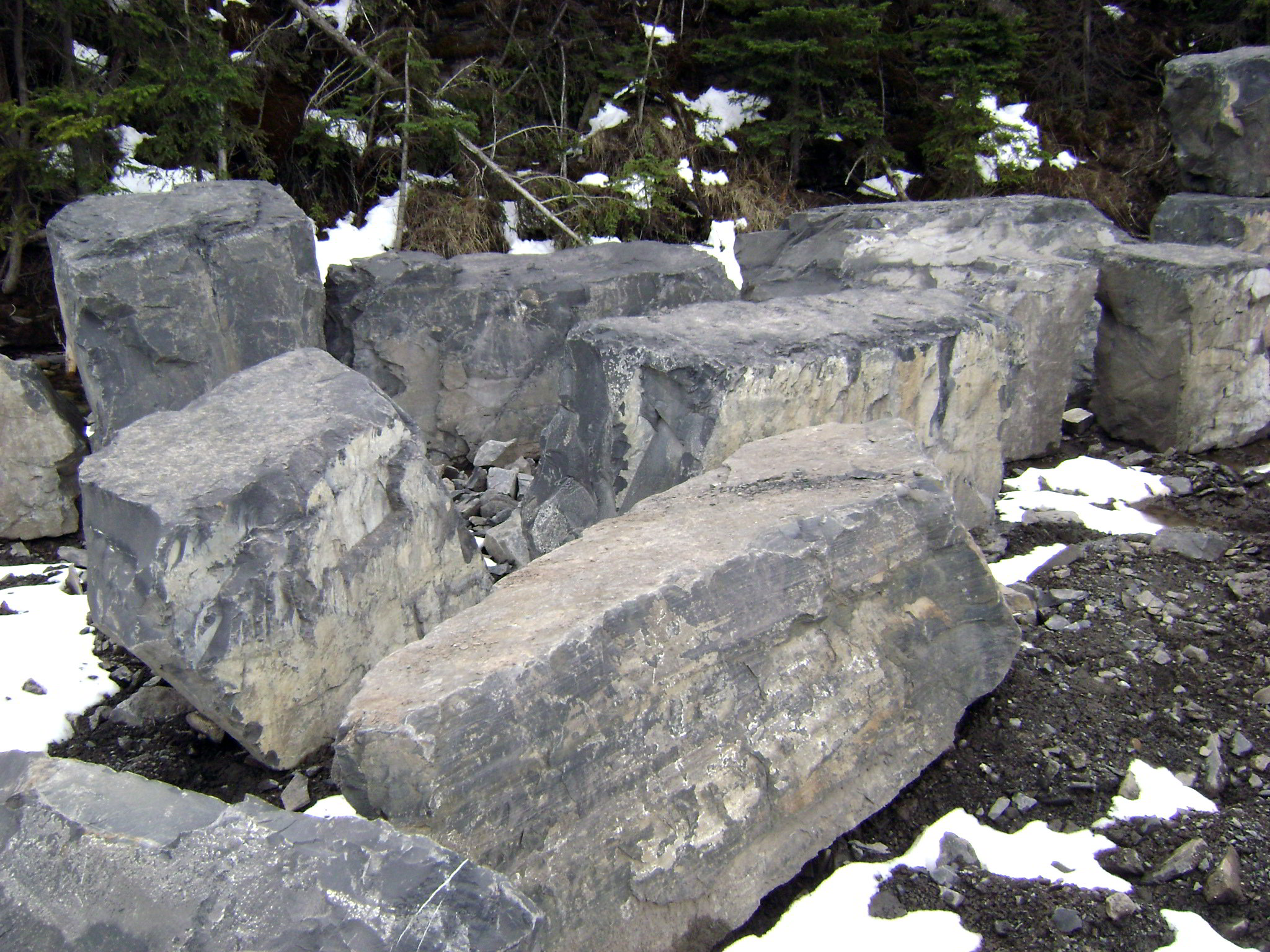 Large Black Stackable Boulders
