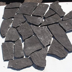 Rundle Stone 1 Inch Flagstone Rubble in Black